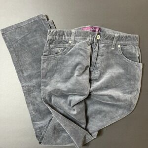 Gloria‎ Vanderbilt Corduroy Pants Women's Size 8 Straight Leg Gray Y2K